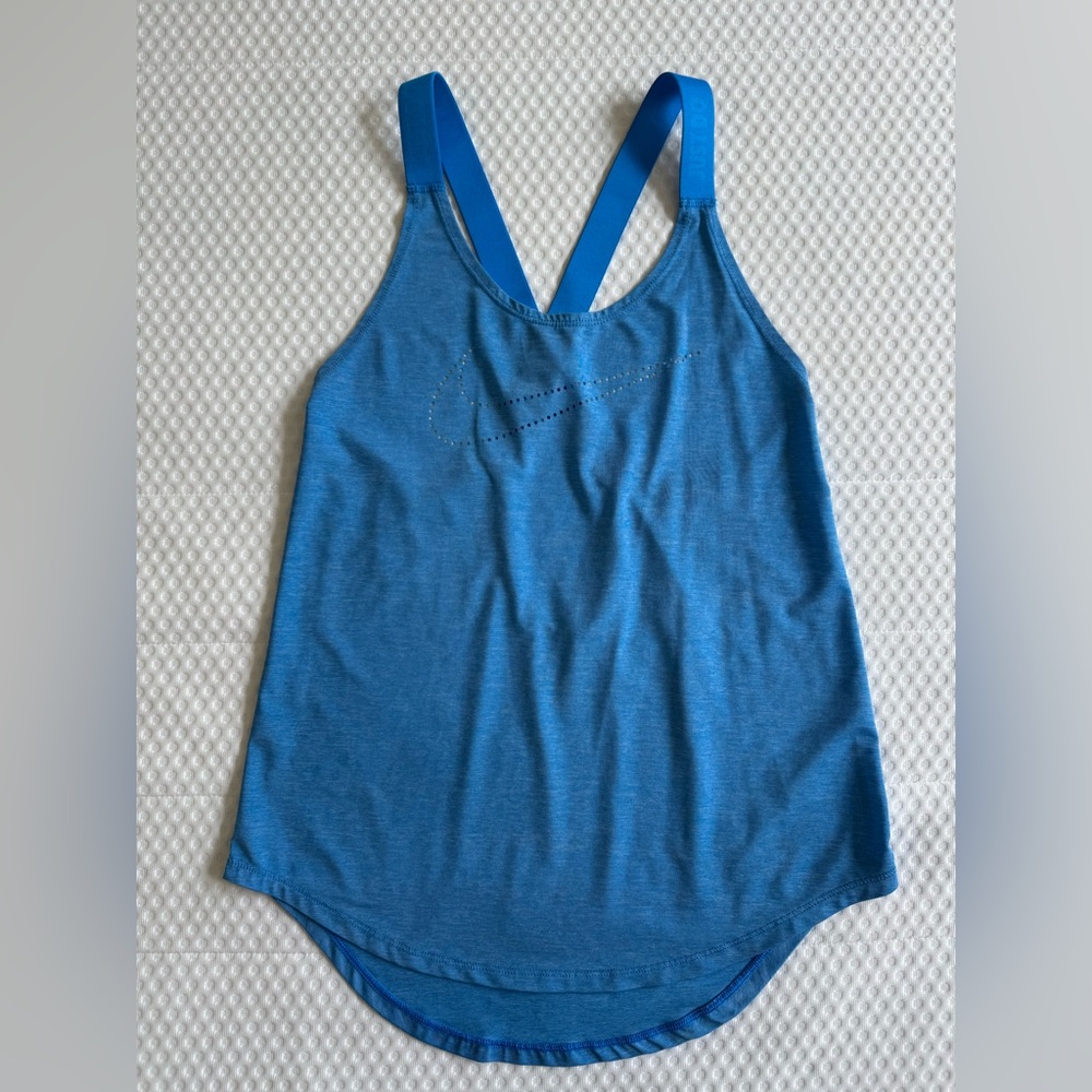 Nike Blue Sleeveless Backless Tank Top